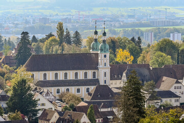 Arlesheim, Dom, Weinberg, Birstal, Birsebene, Dorf, Aesch, Pfeffingen, Herbst, Herbstfarben,...