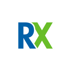 RX symbol, medical health logo company design illustration.