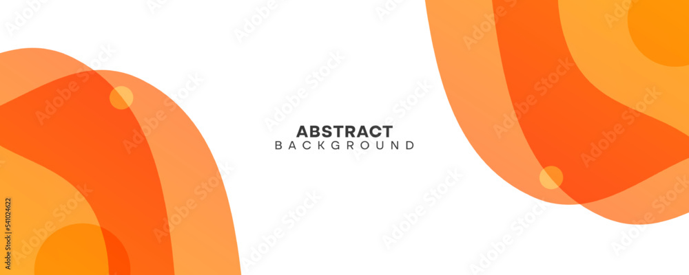 Poster abstract orange background with liquid shape. modern template banner with gradient color. new design
