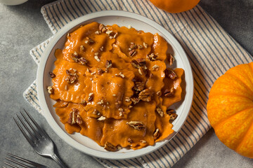 Homemade Autumn Pumpkin Ravioli