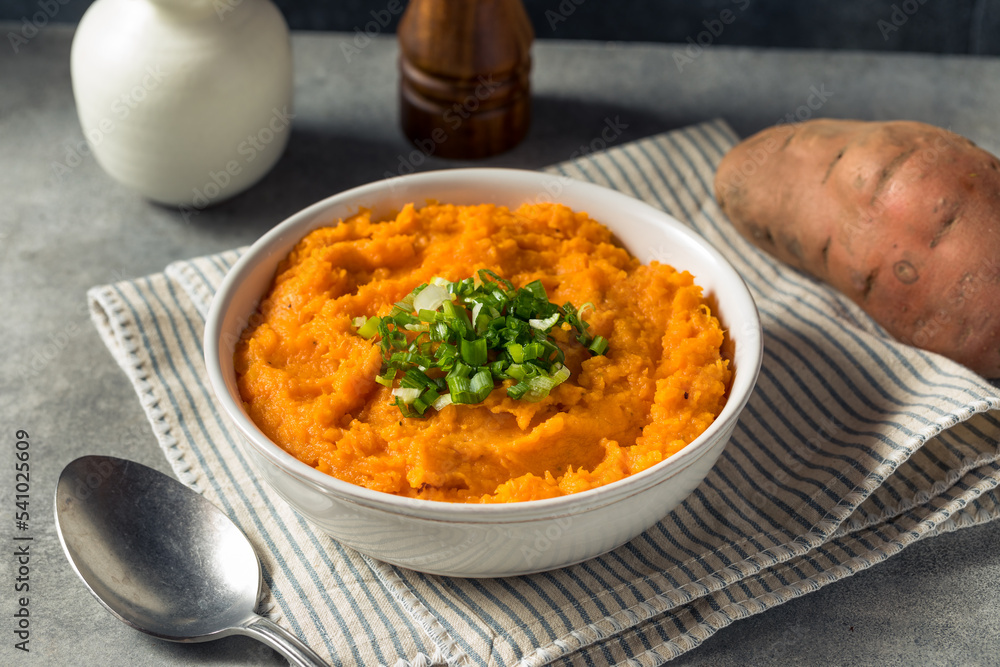 Poster Healthy Homemade Mashed Sweet Potatoes