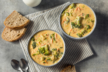 Homemade Healthy Broccoli Cheddar Soup