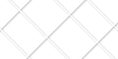 Abstract white geometric square lines background with shadow. Lines pattern background, Vector illustration.