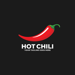 Hot chili logo vector. Red chili logo vector