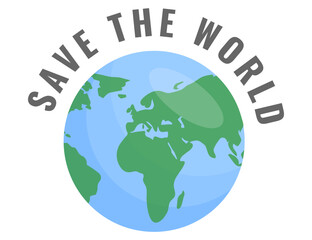 save the world save the earth World environment day. Ecology concept. Global map with leaves. Nature illustration. Planet earth. World map. Earth day. Save earth. Vector