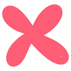 Cute flower in trendy hand drawn illustration for design element