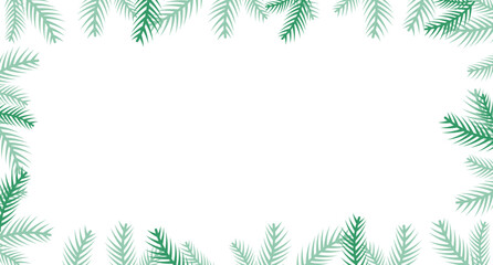 christmas frame, border. Christmas tree pine. 