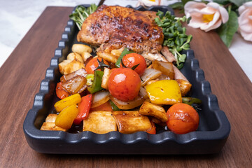 Korean style steak pork Tomahawk