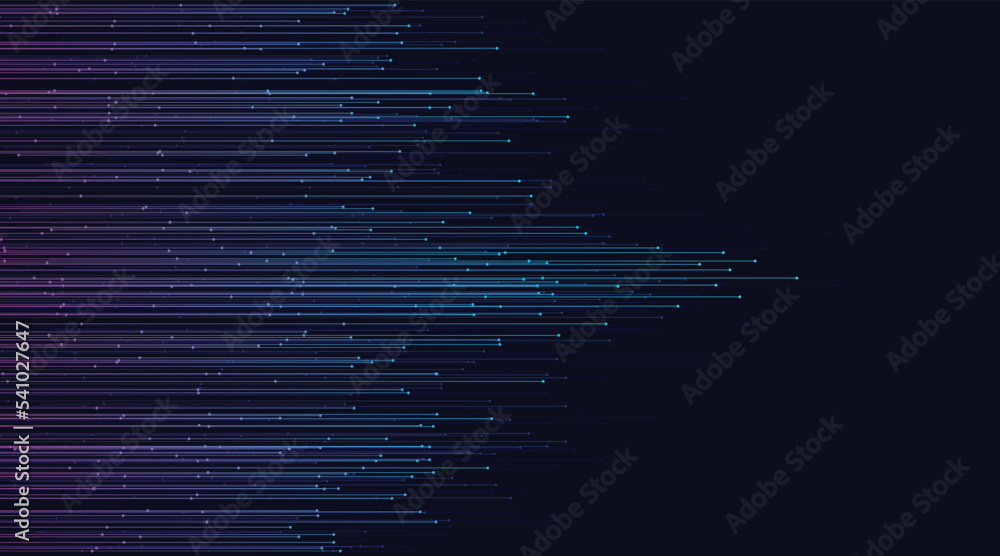 Poster abstract background of big data moving light lines, speed data connection, complex transmission spee