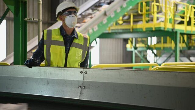 Urban Waste Sorting Facility Worker