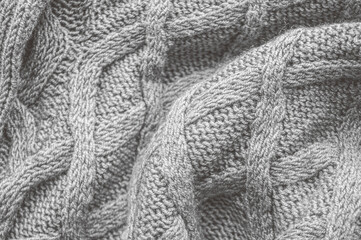 Organic knit background with macro woven threads.