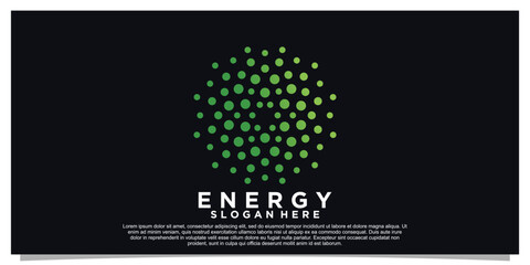 Creative energy logo design with unique concept Premium Vector