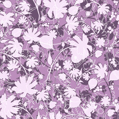 Vintage seamless watercolor pattern of plants. Herbs, flowers, chamomile, flowers watercolor. abstract splash of paint.graphic flowers , sunflower, leaves, calendula.chamomile, daisy, acorn, walnut
