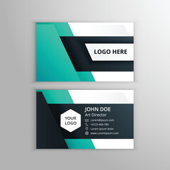 Creative and clean corporate business card template. Vector illustration. Stationery design