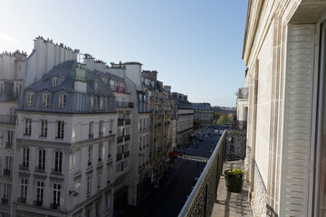 Obraz premium View at Parisian apartment buildings in the center of Paris, France, Europe
