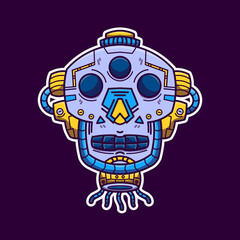 Head of Robot vector