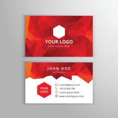 Creative and clean corporate business card template. Vector illustration. Stationery design