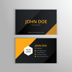 Creative and clean corporate business card template. Vector illustration. Stationery design