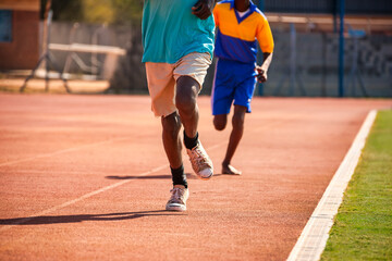 runners on the track