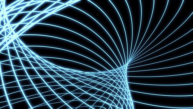 3D Streamline Geometries Blue VJ Loop 03 Animation Background 