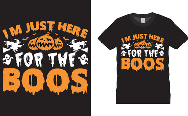 Spooky halloween svg t-shirt design vector template. scary saying horror quotes. ready for print cricut, label, shirts, decoration, greeting cards, Poster, Background, emblem, pumpkin, witch, holiday