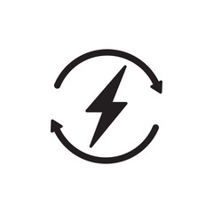 Lighting Bolt Icon Vector Illustration Style
