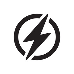 Lighting Bolt Icon Vector Illustration Style