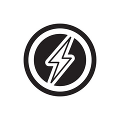 Lighting Bolt Icon Vector Illustration Style
