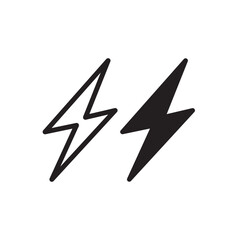 Lighting Bolt Icon Vector Illustration Style