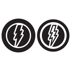 Lighting Bolt Icon Vector Illustration Style