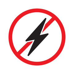 Fototapeta premium Lighting Bolt Icon Vector Illustration Style