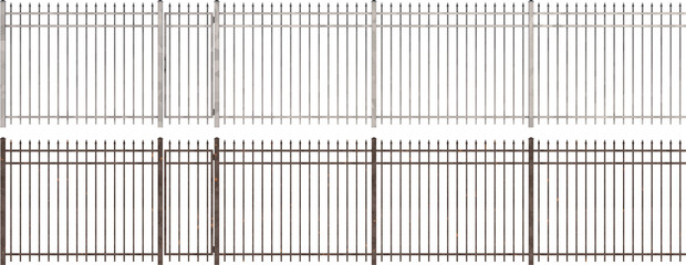 fence metal new old 3