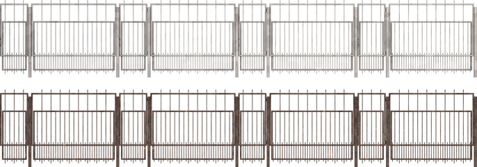 fence metal new old 2