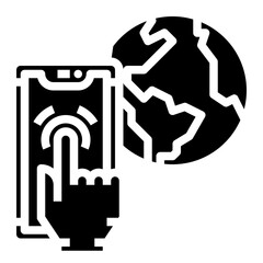 Obraz premium connection glyph icon