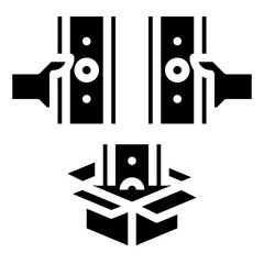 crowd funding glyph icon