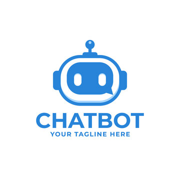chat bot logo bubble talk messenger AI robot mascot