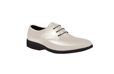 White elegant shoe. vector illustration