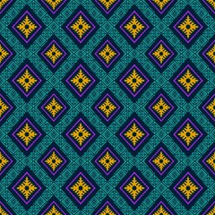 Seamless geometric folklore ornament, Tribal ethnic texture. Seamless striped pattern in Aztec style, Figure tribal embroidery, Scandinavian, Ikat pattern