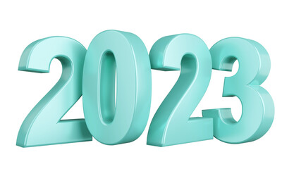 2023 concept, Happy New Year2023. Typography logo 2023 for celebration, 3D Colorful trendy text for branding, banner, cover, card, social media, PNG.