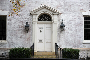 Fototapeta na wymiar entrance to the house - Georgetown Washington DC
