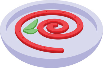 El Salvador red food icon isometric vector. Country national. World contour