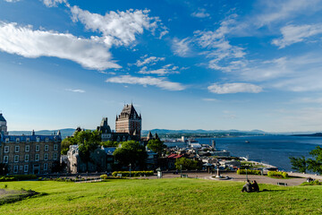Fototapeta na wymiar Chateau Frontenac and the St. Lawrence River, Quebec City, Quebec, Canada