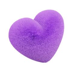 3d fluffy heart icon, like and love 3d render illustration, colorful heart, PNG