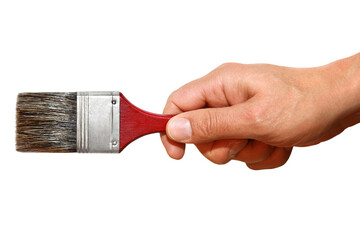 Gesture series: hand holding brush.