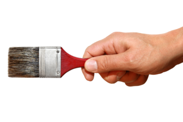 Gesture series: hand holding brush.