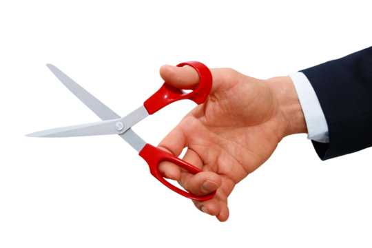 Gesture series: hand holding scissors.