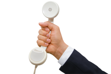 Gesture series: hand holding a telephone receiver.