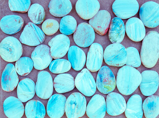Abstract nature pebbles background. Blue pebbles texture. Stone background. Blue vintage color