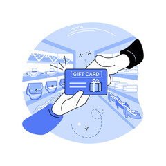 Gift card isolated cartoon vector illustrations.