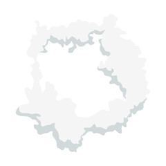 Steam cloud vector illustration. Fire fume trail motion effect cartoon design on white. Blast gas concept